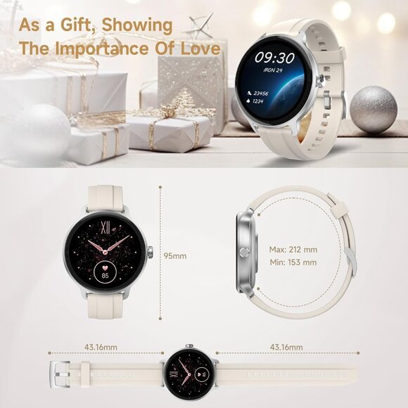 ⚡White Black Smart Watch for Men Women Sleep Monitor Compatible with Android - Picture 9 of 9
